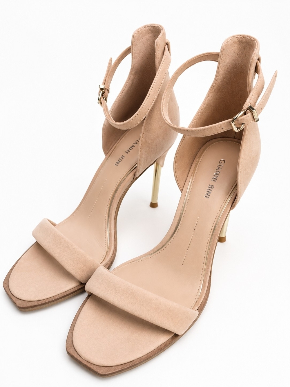 Gianni Bini Heels Blush Nude Ankle-Strap Stiletto Sandals Size 8.5